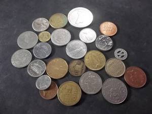 Lot Of Foreign Coins France, Italy, Canada, Spain, Middle East