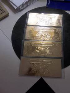 4-US $2 Gold Certificate Authentic $2 US Legal Tender 22K Gold Layered