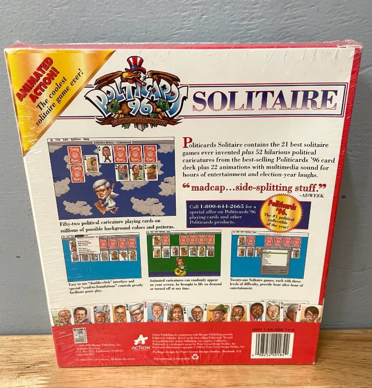 lot 56 image: Vintage PC PolitiCards Solitaire Game  Political Playing Cards
