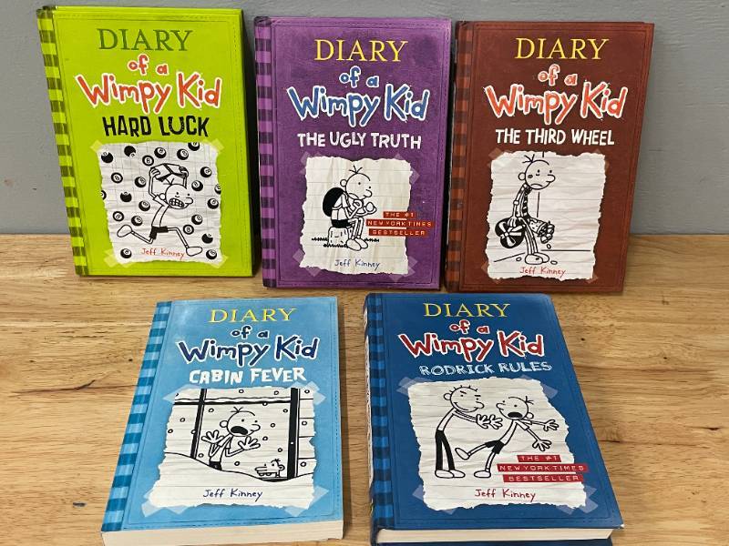 lot 66 image: Lot of 5 Dairy of a Wimpy Kid Books