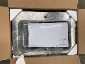 lot 3 image: Glacier Bay Duel Mount Stainless Steel 33 2 Hole Single Bowl Kitchen Sink