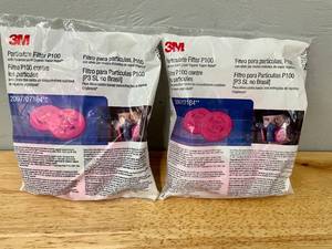 lot 16 image: Lot of 2 3M Particulate Filters P100. 