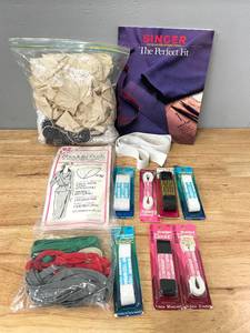 lot 36 image: Lot of Sewing Items and Instruction Book