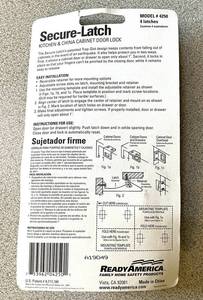 lot 89 image: 12 QUAKE HOLD Secure Latch Cabinet Door Locks 