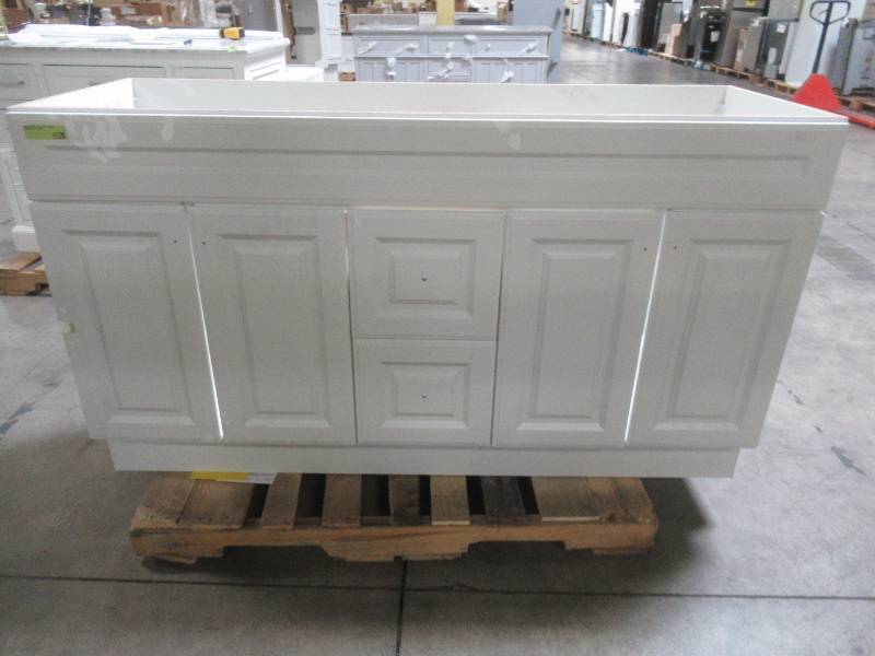 Glensford 60 in. W x 22 in. D Vanity Cabinet Only in White