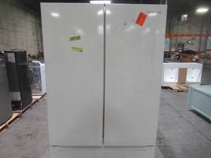 lot 205 image: Samsung 18 cu. ft. Smart Counter Depth 3-Door French Door Refrigerator RF18A5101WW