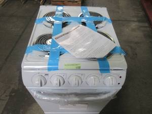 lot 212 image: Summit Appliance 20 Wide Electric Coil Range in White Finish RE203W