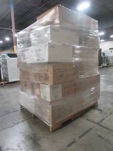 lot 304 image: WHOLESALE MIXED PALLET OF BATHROOM SINK INSERTS AND TOILET PARTS