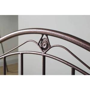 lot 314 image: Hodedah Bronze Full-size Metal Panel Bed with Headboard and Footboard, HI804 F Bronze. May be missing hardware.