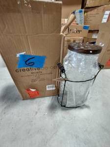 Glass and Metal Decorative Vase