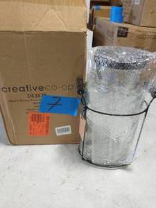 Glass and Metal Decorative Vase