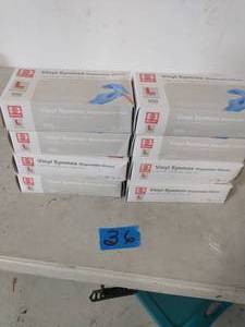 8 BOXES Large Blue Synmax VinylNitrile Blend 4G Multi-Purpose Disposable Gloves, (100-Pack EACH BOX )
