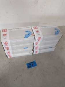 8 BOXES MEDIUM Blue Synmax VinylNitrile Blend 4G Multi-Purpose Disposable Gloves, (100-Pack EACH BOX )