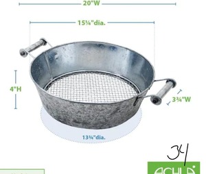 19 in. W 150 oz. Capacity Galvanized Steel Compost Sifter