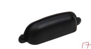 3-12 in. Matte Black Classic Bin Cup Handle Drawer Pulls (10-Pack)