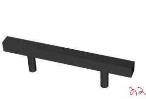 Square Bar 3 in. (76 mm) Matte Black Cabinet Pull (13-Pack)