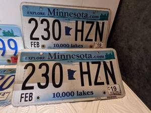 lot 96 image: Minnesota License Plates