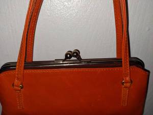 lot 48 image: Bright Orange Banana Republic Mini Purse