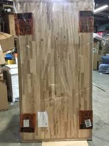 lot 11 image: Unfinished Birch 6.17 ft. L x 39 in. D x 1.5 in. T Butcher Block Island Countertop by HARDWOOD REFLECTIONS review pictures