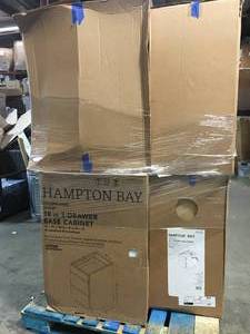 lot 12 image: Lot of 4 Hampton Bay Base Cabinets (unchecked & see pictures)