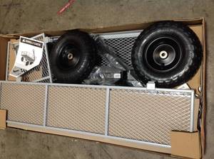 lot 40 image: 1,000 lb. Heavy-Duty Steel Utility Cart by GORILLA CARTS (customer return) review pictures