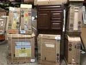 lot 41 image: Assorted pallet of Cabinets (various sizes and colors) see all pictures