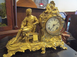 lot 103 image: ANSONIA FRENCH-STYLE FIGURAL CLOCK