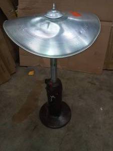 11,000 BTU Powder Coated Bronze Tabletop Propane Patio Heater by Hampton Bay Damaged  Customer Returns See Pictures