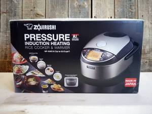 Zojirushi - 5.5 Cup Pressure Induction Heating Rice Cooker - Stainless Steel Black - NEW