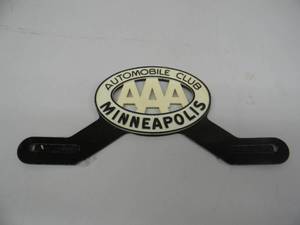 lot 4 image: Vintage Original -  AAA Accessory License Plate Topper Minneapolis MN - NICE - GREAT PIECE - APPROX 9.5 BY 4 - SEE PICTURES