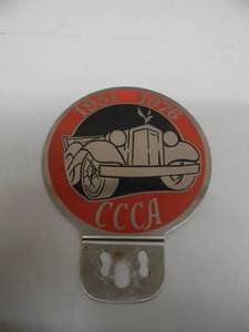 lot 6 image: Vintage Original - CCCA 1951-1976 License Plate Topper 25 year Classic Car Club of America - NICE - APPROX 3.5 BY 5 - SEE PICTURES