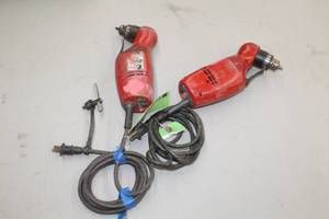 Lot of (2) Milwaukee  0375-1  38 Reversing Drill Heavy Duty