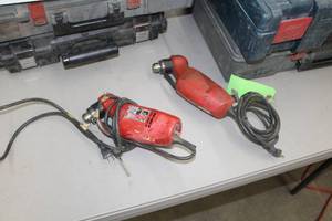 Lot of (2) Milwaukee  0375-1  38 Reversing Drill Heavy Duty