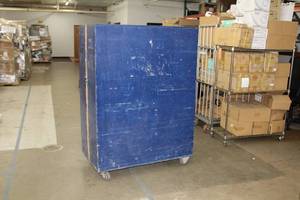 Wood Folding Parts Box 4-bin on wheels