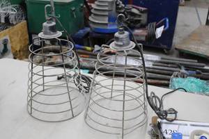 Lot of (2) Hi Bay Cage Lights 19H