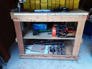 lot 19 image: Heavy Duty 3-Tier Rolling Work Shelf 62x36x50
