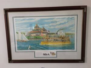 lot 43 image: Artists Proof By Kurt Carlson #13180 The Yacht Club, Lake Minnetonka Circa 1906