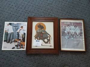lot 89 image: 3-Norman Rockwell Prints