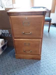 lot 93 image: Oak 2-Drawer File 16x17x28