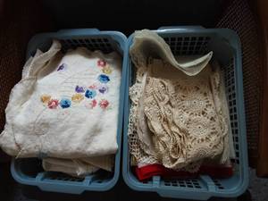 lot 108 image: Assorted Doilies & Needlework