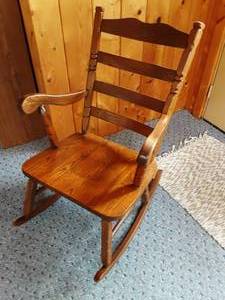 lot 111 image: Vintage Wood Rocker