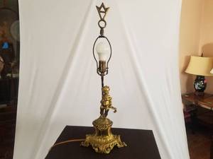 Brass Cherub Lamp