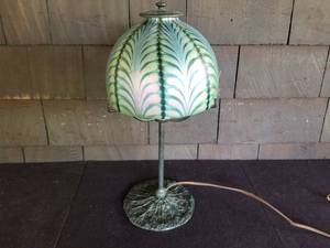 Bronze Art Nouveau Lamp