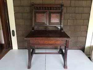 Antique Walnut Hall Seat