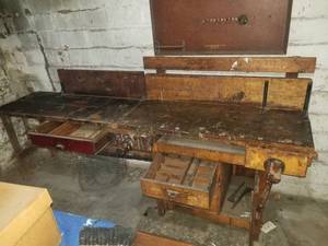 Carpenters Workbench with Homemade Extension
