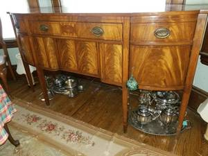 Flamed Mahogany Server