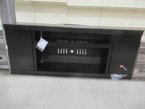 lot 33 image: Signature Design By Ashley Shay 76 TV Stand in Black, W271-668.