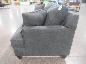 lot 313 image: Avenue 405 Paxton 62 in. Charcoal Linen 2-Seater Loveseat with Removable Cushions AVEK29800ELSANTHCHAR