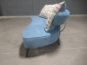 lot 316 image: Signature Design by Ashley Hollyann Blue Contemporary Sofa 2440338