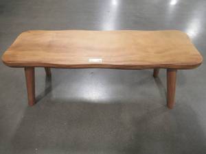lot 42 image: Live Edge Walnut Bench 48x15x1.96 - Uncut.